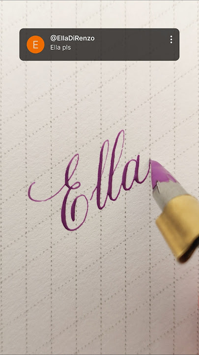 Writing Ella. Beautiful pointed pen calligraphy. #calligraphy #satisfying #writewithme