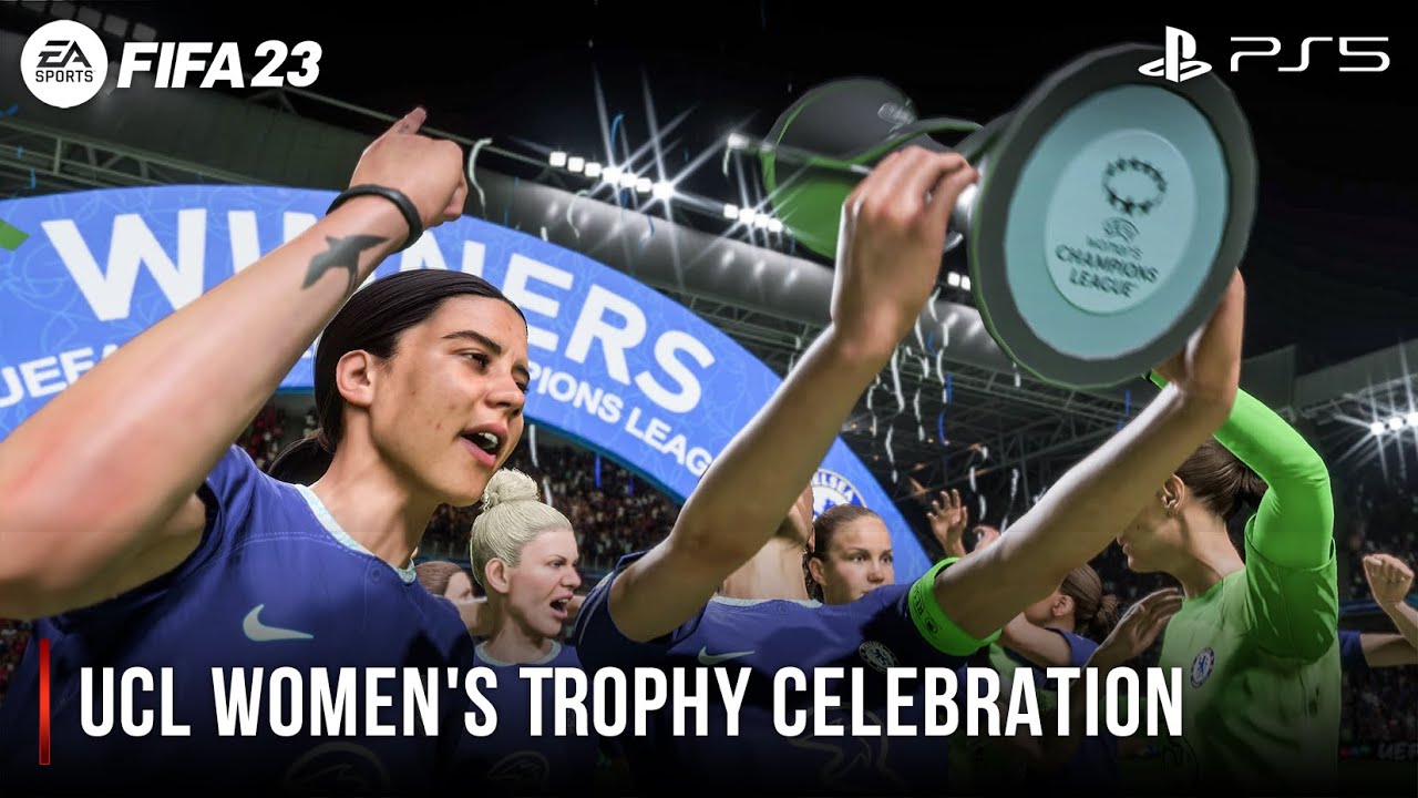 FIFA 23 | UCL Women's Trophy Celebration | 4K 60FPS