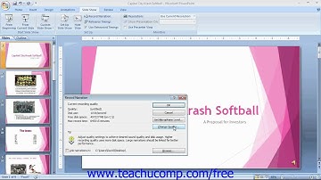 PowerPoint 2007 Tutorial Recording Narration-2007 Only Microsoft Training Lesson 15.3