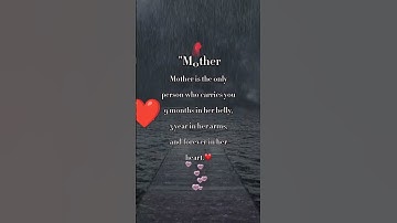 Mother is how to breed sons in life (Poem)