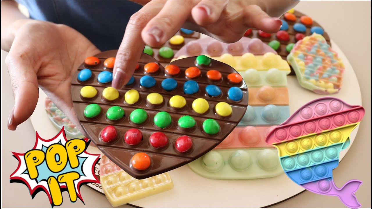 POP -IT DE CHOCOLATE COMO FAZER FIDGET TOYS COMESTÍVEIS  😍AMEI!!! @Rebeca Poll