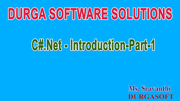 C# Net Introduction Part 1