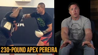 Alex Pereira weighs 230-pounds with 8% body fat…