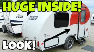 Tiny Crazy Well Built Travel Trailer and Lite! HELIO Fiberglass Campers