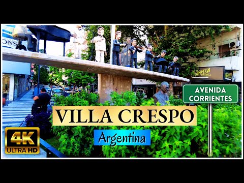 【4K】Walking Tour of Buenos Aires - VILLA CRESPO - Avenida Corrientes - Travel Argentina
