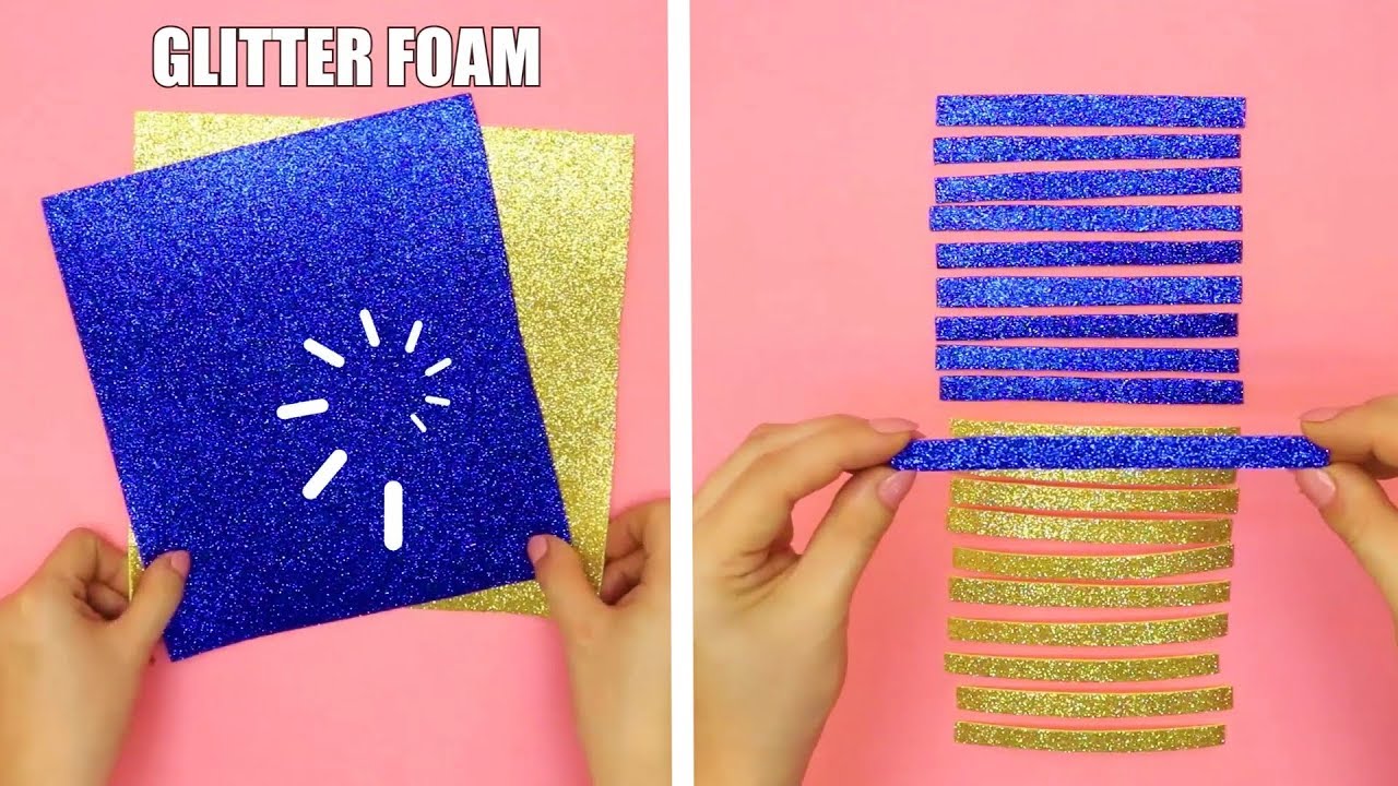 EASY CRAFTS WITH FOAM SHEETS - Easy Crafts With Glitter Foam Sheets 