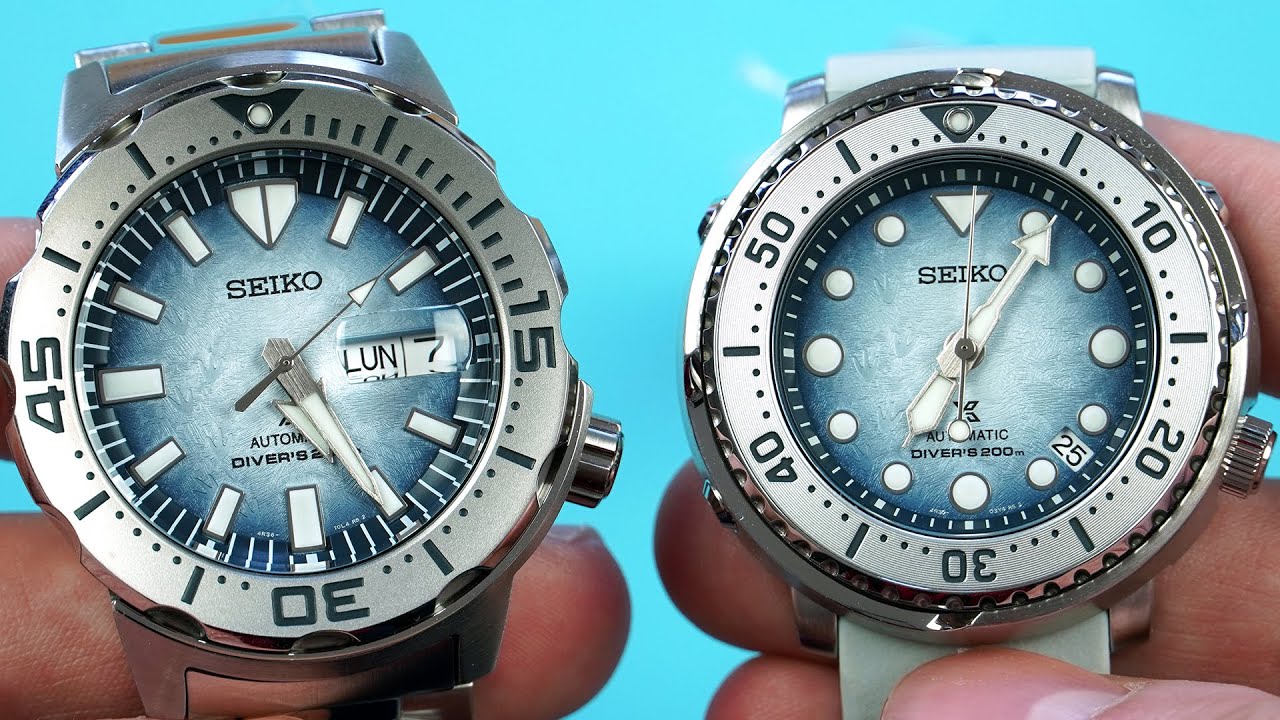 Blue Penguin Seiko Monster & Seiko Tuna – Antarctica Save The Ocean |  SRPG57K1 & SRPG59K1 - YouTube