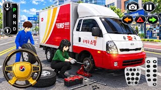 🚨 Korean Truck Tyre Repair Mission 🛠️🔥KIA Truck Service 🚚 | 3D Driving Class 2 | Gameplay #trending screenshot 4