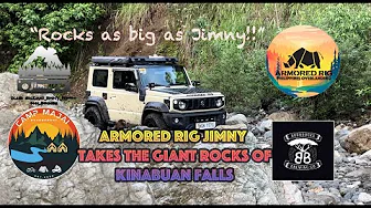 Suzuki Jimny Goes to Giant Rocks of Kinabuan Falls!! | Armored Rig Jimny | Overland Raptor