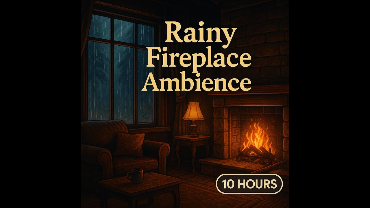 🔥 Crackling Fireplace with Rain Sounds – 10 Hours of Cozy Sleep ...