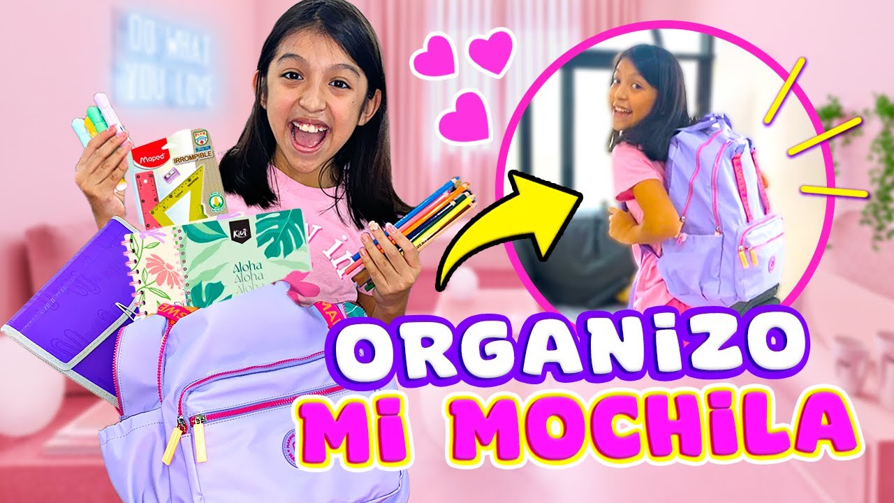 🎒📐ORGANIZO MI MOCHILA NUEVA!🖍️CON LIBRETAS,COLORES,PLUMONES Y MAS...IYo soy Aranza💕