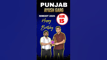 Happy Birthday Ayush Garg NIMCET 2024 Topper AIR 15 -#nimcet coaching and Study Material