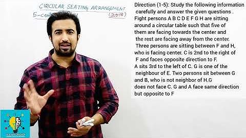 Circular Seating Arrangement (5 inwards , 3 outwards) | JKBANK | ibps | Ibpsrrb | (Jk exam cracker )