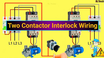 Magnetic Contactor Interlocking System  | Two Contactor Interlock Wiring Diagram | Pump Controlling
