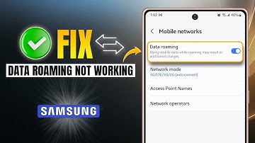 How to Fix Data Roaming Not Working in Samsung Galaxy | Samsung Data Roaming Not Working