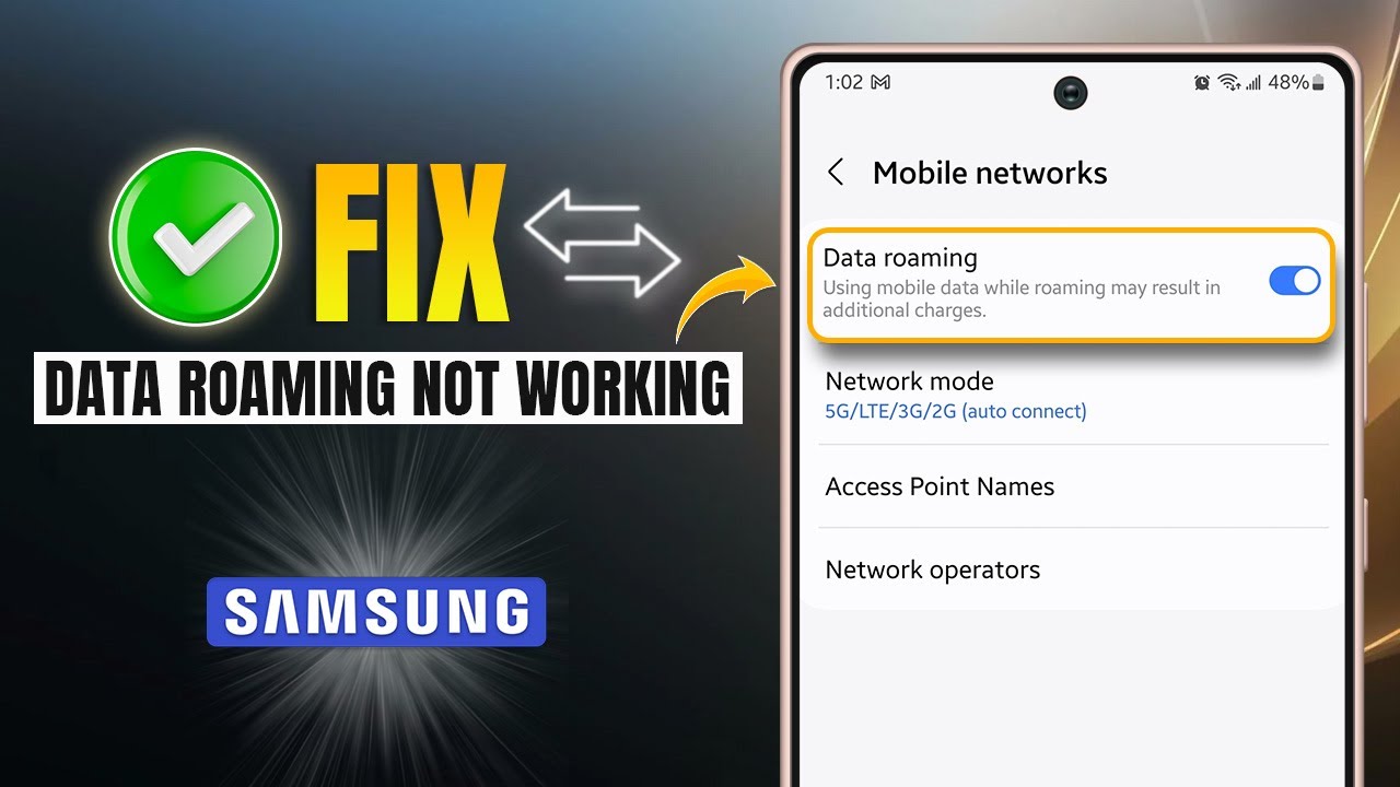 How To Fix Data Roaming Not Working In Samsung Galaxy Samsung Data 