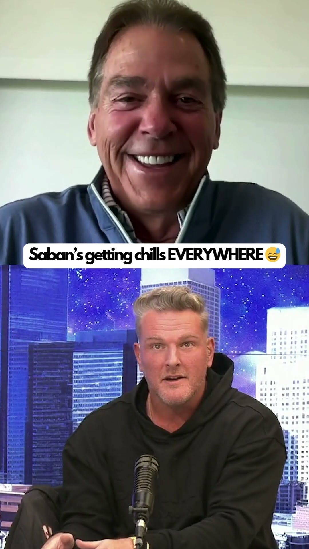 Nick Saban make Pat McAfee CACKLE with this one ?