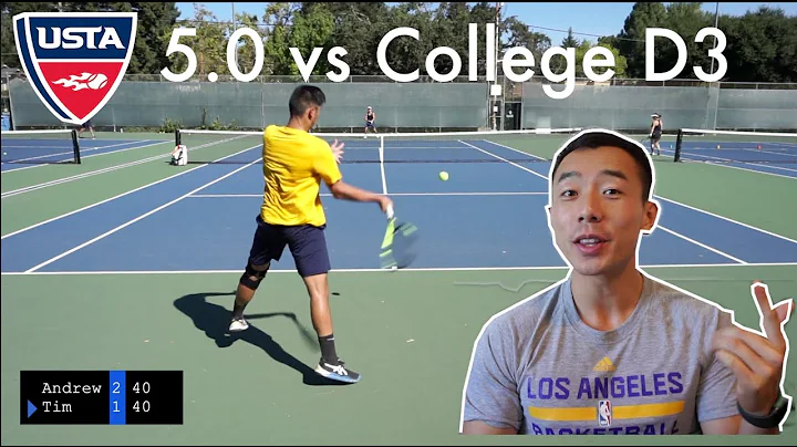USTA 5.0 vs College Division 3 Tennis Highlights H...