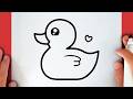 Cómo dibujar un PATO KAWAII