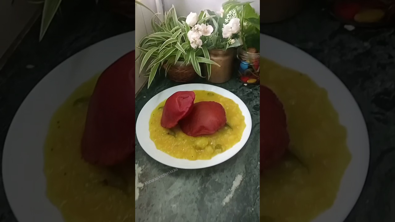 Potato masal with Beetroot poori 