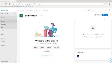 How to create your first project in Azure Devops