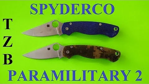 SPYDERCO PARA MILITARY 2 CPM S30V vs CPM S110V