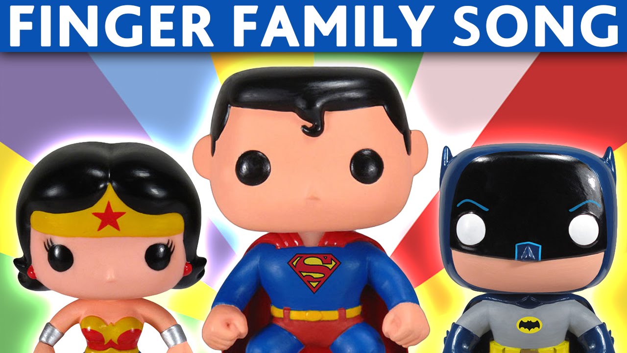 Daddy Finger Song Superman Batman Wonder Woman - SUPERFRIENDS For Finger Family Song Playlists