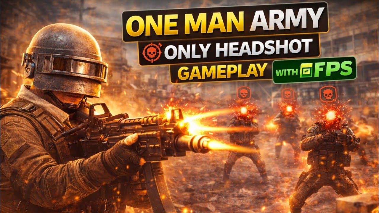 ONE MAN ARMY 🔥 Only Headshot Gameplay | High FPS Intense Action