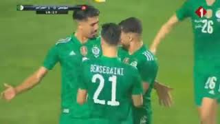 شاهد رقص بغداد بونجاح ويوسف بلايلي بعد تسجيل الهدف الأول في مرمى المنتخب التونسي