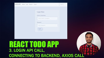 React App tutorial - Login api service call - using axios - Todo App tutorial in hindi #4