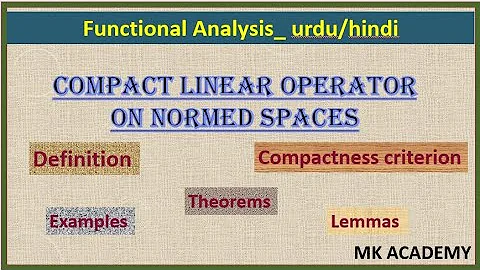 Compact Linear Operator || Properties of Compact Operator || [Functional Analysis] | Urdu / Hindi