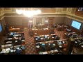Wyoming football coach Jay Sawvel speaks to the Senate