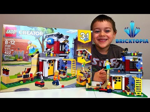 LEGO Creator 3 in 1 Modular Skate House Set 31081 Speed Build and Lego Review