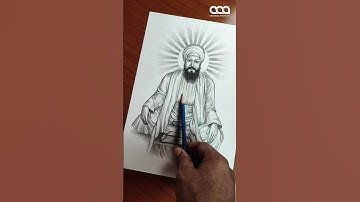 Second Guru Of Sikhism 🙏🏼🚩 | Shri Guru Angad Dev Ji Drawing 😍 #shorts
