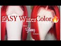 WATERCOLOR + DARK ROOTS TUTORIAL🔥 | HOW TO GET BLOODY RED HAIR🥵