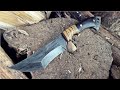 Making camping knives with car leaf springs.