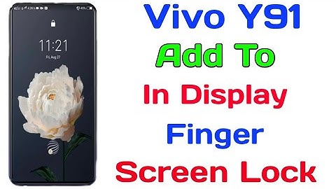 Vivo Y91 Add To In Display Finger Lock 🔐 || Vivo Y91 In Display Finger Lock 🔐 Setting