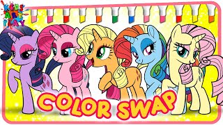 MLP My Little Pony Rarity COLOR SWAP to all PONIES!!! Coloring book