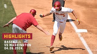 Baseball - USC 9, Washington 5: Highlights (4/6/24)