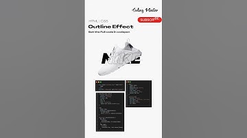 Outline Effect / Coding Master / HTML / CSS #coding #css #html#scssoftware #nike #OUTLINE Effect