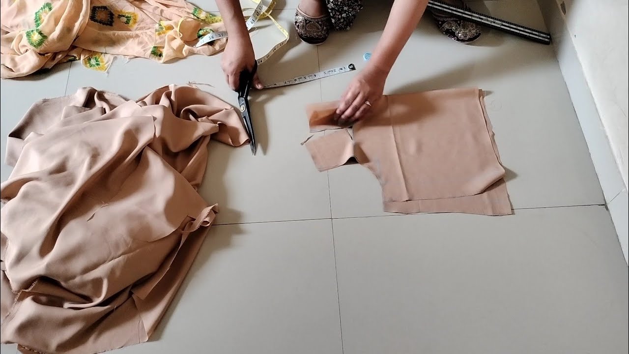 3 Layer Dress/Kurti Cutting And Stitching/ V Collar Neck/Tiered Long Anarkali Frill Kurti Frock DIY