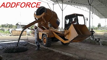 Self Loading Concrete Mixer ADDFORCE 3.5m3 for construction  factory floors.