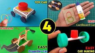 4 best car toy , how to make car that really works , cardboard toy making , cap toy making