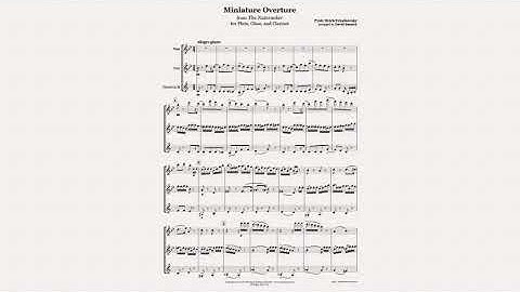 Nutcracker Overture Flute/Oboe/Clarinet Trio, PDF Christmas Sheet Music