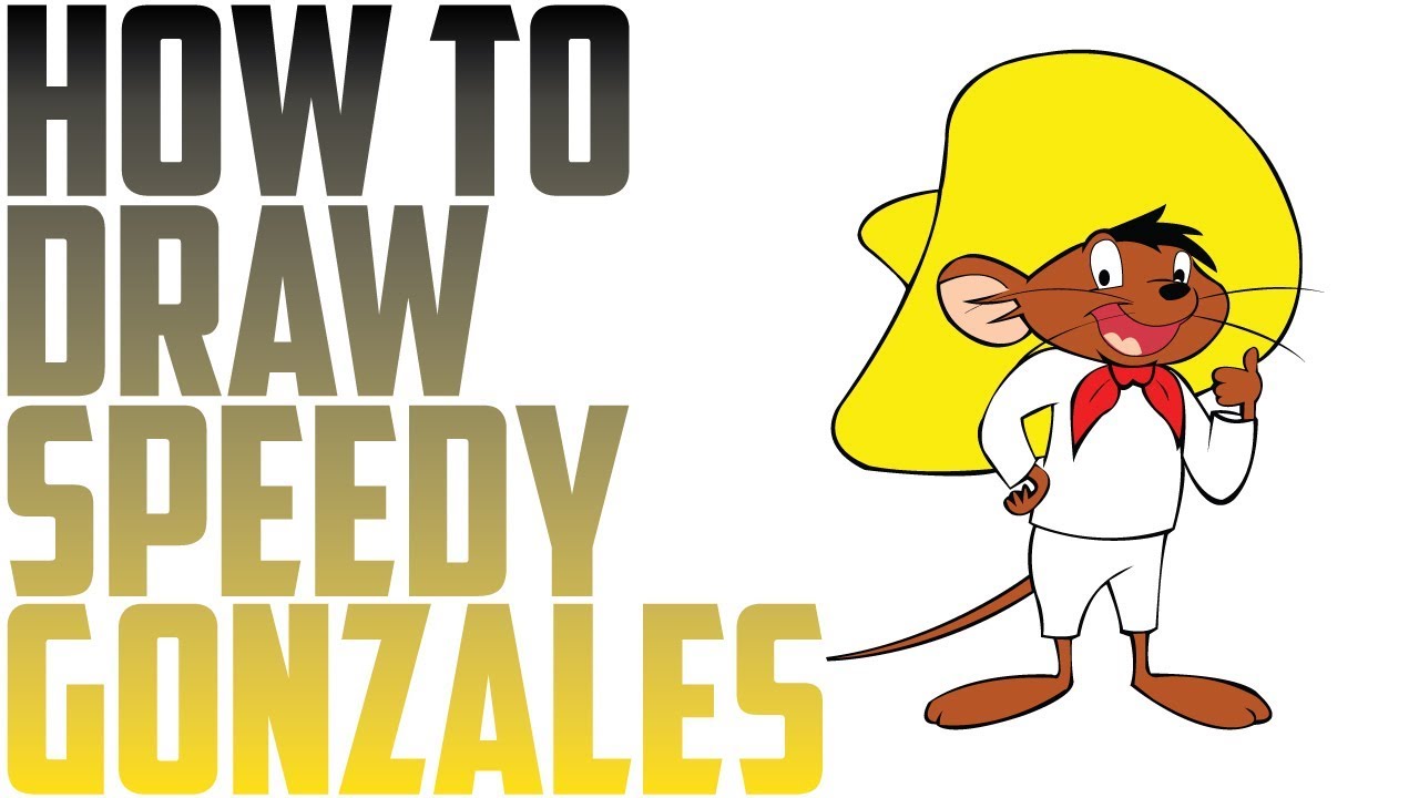 How To Draw Speedy Gonzales, Step by Step, Drawing Guide, by Dawn