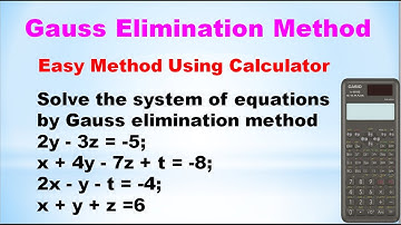 SNM | MA3251 | Unit 3 | Gauss elimination method | Easy method using calculator | Problem in Tamil