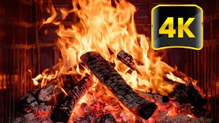 🔥 Crackling Fireplace Sounds For Sleep, Study, Relaxation | Relaxing Fireplace 4K (3 Hours No Music)