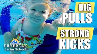 Teaching Children to Pull Arms and Kick Feet when Swimming