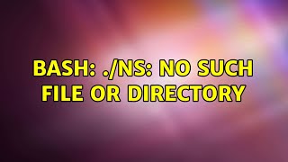 ubuntu: bash: ./ns: no such file or directory