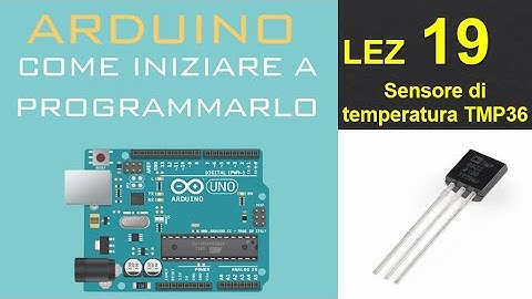 19-Arduino, sensore di temperatura TMP36, simulazione tinkercad. La funzione analogRead